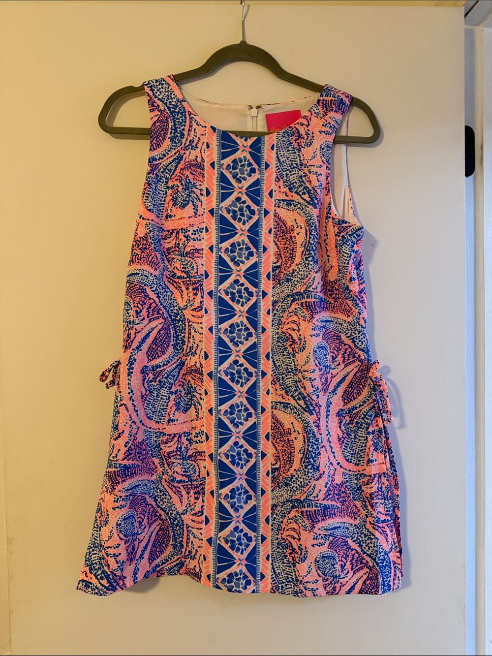 Lilly Pulitzer Pink & Blue Printed Sleeveless Shift Dress